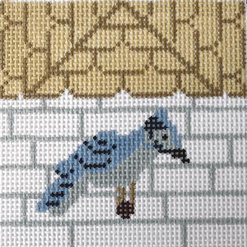 Blue Jay Coaster Painted Canvas J. Child Designs  - 1