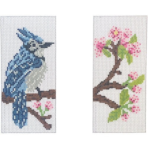 Blue Jay Eyeglass Case Painted Canvas J. Child Designs 
