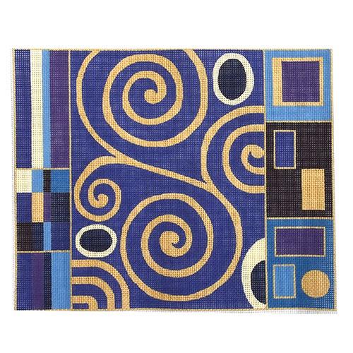 Blue Klimt Tallis Painted Canvas Raymond Crawford Designs 