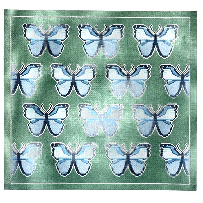 Blue Morfo Butterfly Painted Canvas KCN Designers 