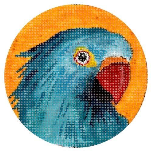 Blue Parrot Ornament Painted Canvas Colors of Praise 