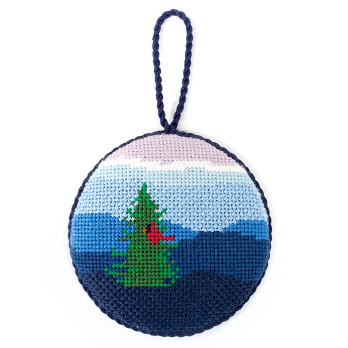 Cardinal Tree Topper hand-painted needlepoint stitching canvas, Needlepoint Canvases & Threads