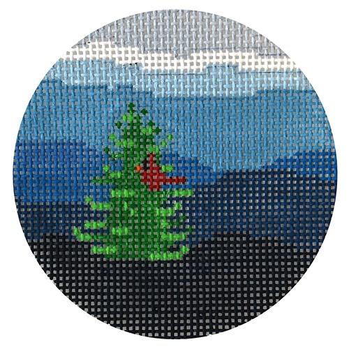 Blue Ridge Cardinal Painted Canvas Blue Ridge Stitchery 