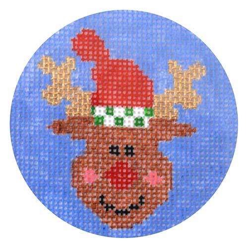 Blue Sky Reindeer Painted Canvas The Princess & Me 
