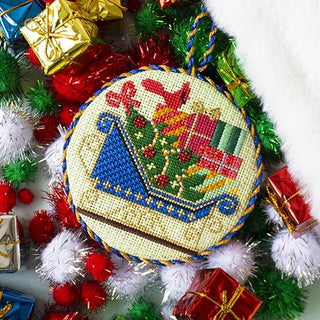 Blue Sleigh Ornament Kit & Online Class Online Classes Burnett & Bradley 
