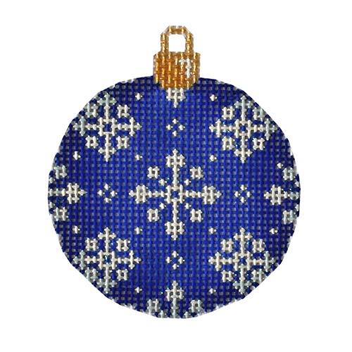 Blue Snowflake Repeat Mini Ball Painted Canvas Associated Talents 