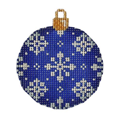 Blue Snowflake Repeat Mini Ball Painted Canvas Associated Talents  - 1
