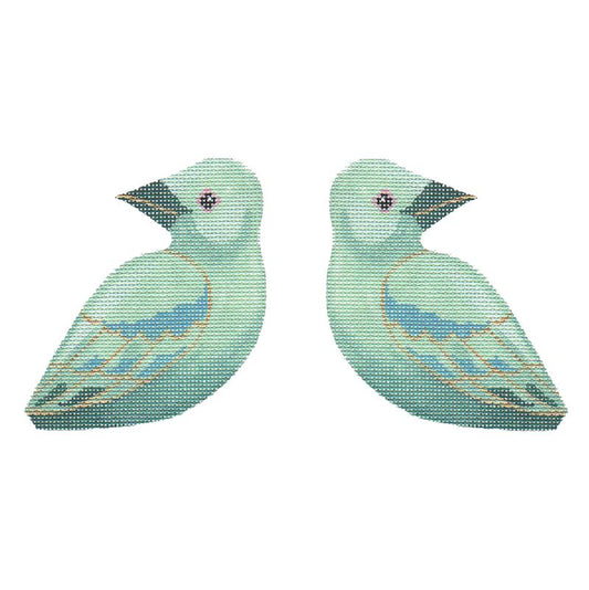 Blue Tanager Painted Canvas Labors of Love Needlepoint 