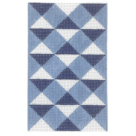 Blue Tile Glasses Case Painted Canvas Initial K Studio 