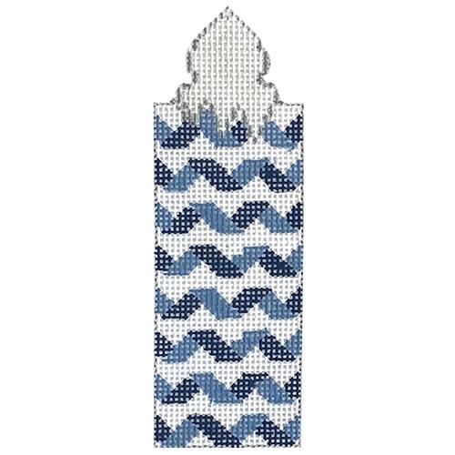 Blue Twisted Ribbons Candle Painted Canvas Alice Peterson Company  - 1