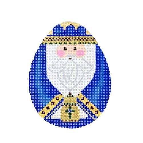 Blue Wiseman Painted Canvas Funda Scully  - 1
