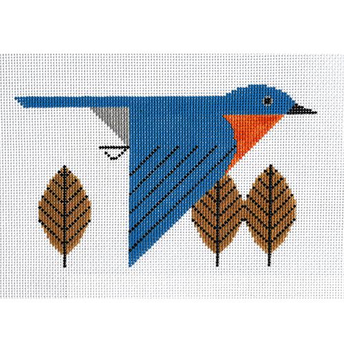 Bluebird on 13 Painted Canvas Charley Harper  - 1