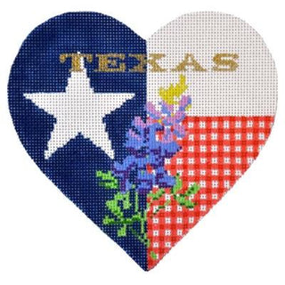 Bluebonnet Heart Painted Canvas Kirk & Bradley 

