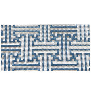 Blue/White Fretwork Insert Painted Canvas Associated Talents 
