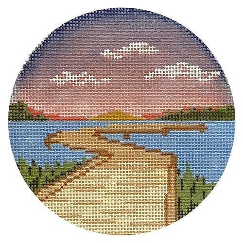 Boardwalk (The Plum Stitchery) Painted Canvas The Plum Stitchery 
