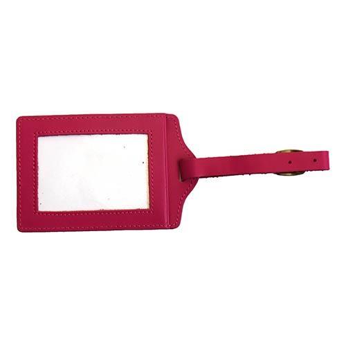 Bon Voyage Hibiscus with Luggage Tag Painted Canvas Kirk & Bradley Pink 
