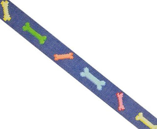 Bones Dog Collar/Children's Belt Painted Canvas Susan Roberts Needlepoint Designs, Inc. 
