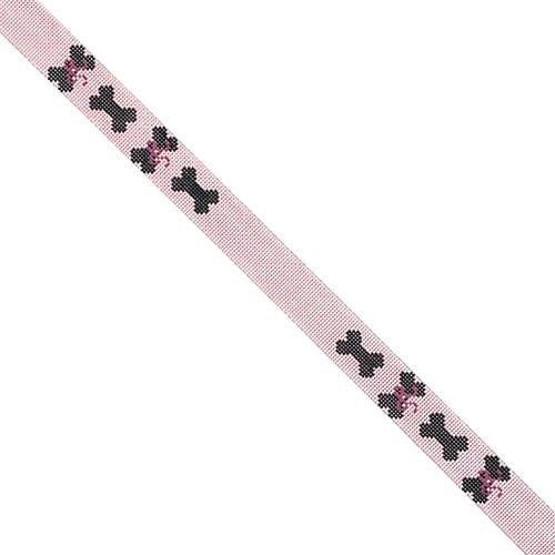 Bones with Bows on Pink Painted Canvas The Meredith Collection  - 1