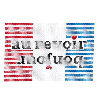 Bonjour   Au Revoir Passport Insert Painted Canvas Rachel Barri Designs 
