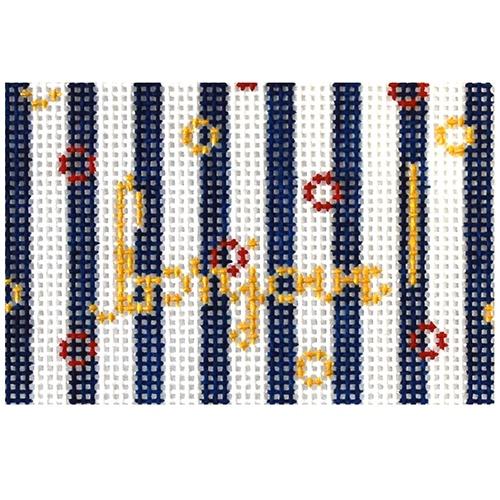 Bonjour! Painted Canvas The Plum Stitchery  - 1