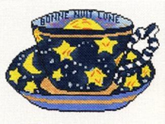 Bonne Nuit Lune Cup Painted Canvas Susan Wallace Barnes 