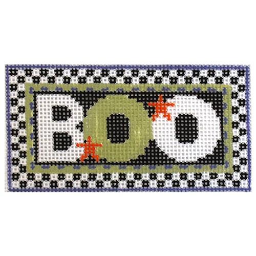 Boo Painted Canvas Kathy Schenkel Designs  - 1