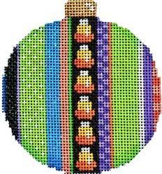 Boo Stripe Ball ornament Painted Canvas Associated Talents  - 1