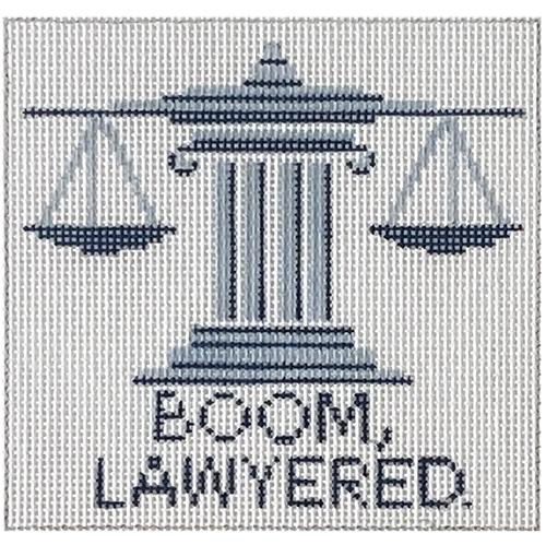 Boom, Lawyered. Painted Canvas Rachel Barri Designs  - 1
