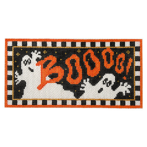 Boooo! 2 Ghosts Painted Canvas Vallerie Needlepoint Gallery  - 1