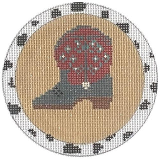 Boot 3" Round #1 Painted Canvas Funda Scully 
