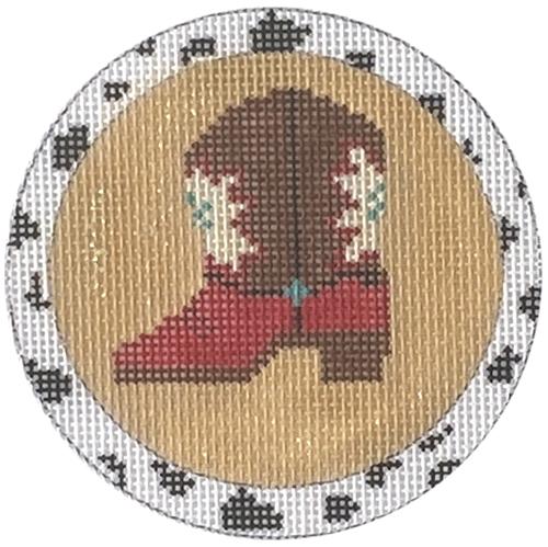 Boot 3" Round #4 Painted Canvas Funda Scully  - 1