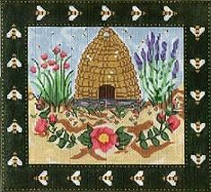 Border Bee Skep Painted Canvas Susan Wallace Barnes 