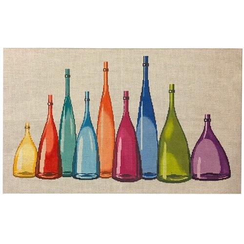 Bottles with Stitch Guide Painted Canvas A Stitch in Time  - 1