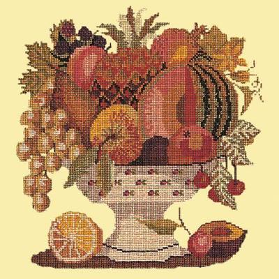 Bowl of Fruit Needlepoint Kit Kits Elizabeth Bradley Design Butter Yellow 
