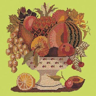 Bowl of Fruit Needlepoint Kit Kits Elizabeth Bradley Design Pale Lime 
