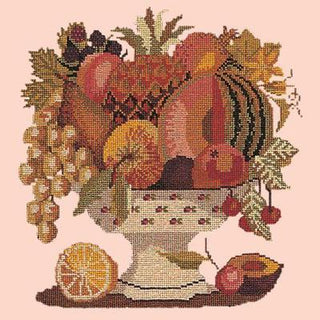 Bowl of Fruit Needlepoint Kit Kits Elizabeth Bradley Design Salmon Pink 

