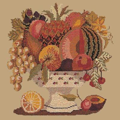 Bowl of Fruit Needlepoint Kit Kits Elizabeth Bradley Design Sand 