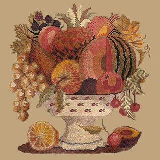 Bowl of Fruit Needlepoint Kit Kits Elizabeth Bradley Design Sand 
