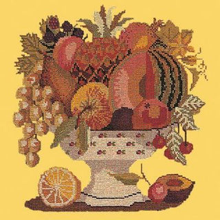 Bowl of Fruit Needlepoint Kit Kits Elizabeth Bradley Design Sunflower Yellow 
