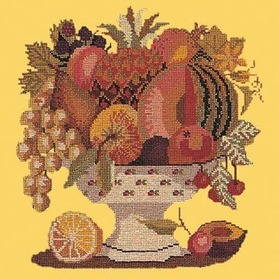 Bowl of Fruit Needlepoint Kit Kits Elizabeth Bradley Design Sunflower Yellow 
