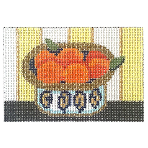 Bowl of Oranges Insert Painted Canvas All About Stitching/The Collection Design  - 1