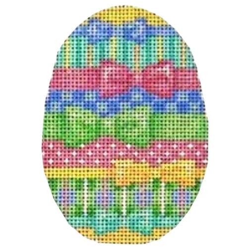 Bows / Multi Pattern Egg Painted Canvas Associated Talents 