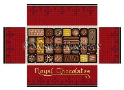 Box of Chocolates Brick Cover Painted Canvas Susan Roberts Needlepoint Designs, Inc. 