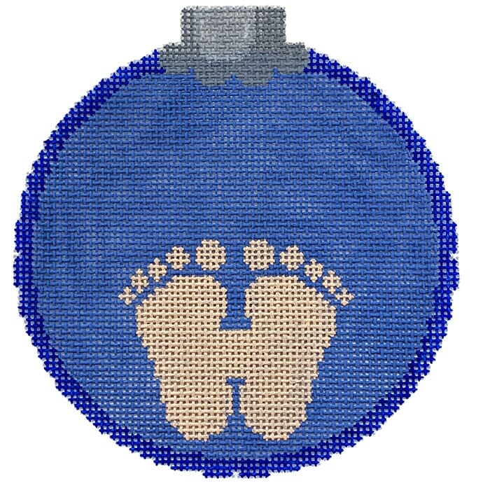 Boy's First Christmas Blue Painted Canvas CanvasWorks  - 1