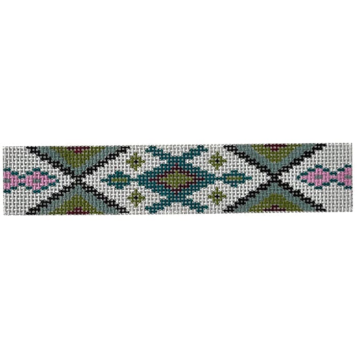 Bracelet   Aztec Olive & Pink Painted Canvas Colors of Praise  - 1