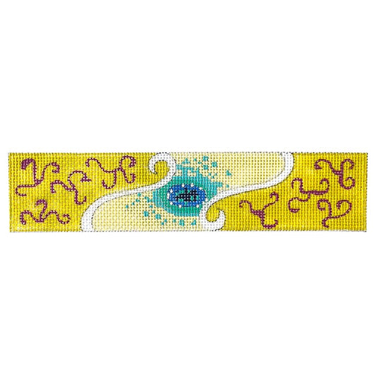 Bracelet - Lime & Pink Swirls Painted Canvas Colors of Praise 