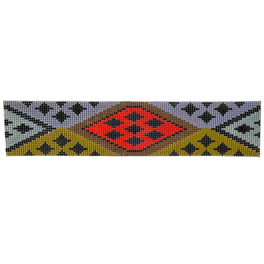 Bracelet - Orange Diamond on Olive Painted Canvas Colors of Praise 