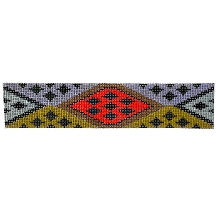 Bracelet   Orange Diamond on Olive Painted Canvas Colors of Praise  - 1