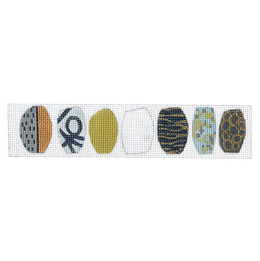 Bracelet - Oval Pattern on White Painted Canvas Colors of Praise 