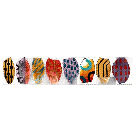 Bracelet - Red /Multi Agate Stones Painted Canvas Colors of Praise 